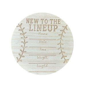 Baseball Birth Announcement Wood Wall Decor